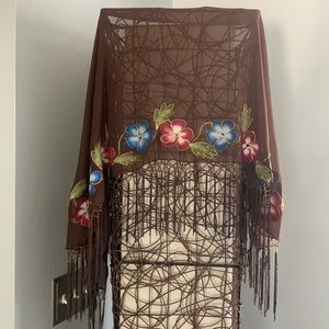 Very pretty brown shawl or wrap